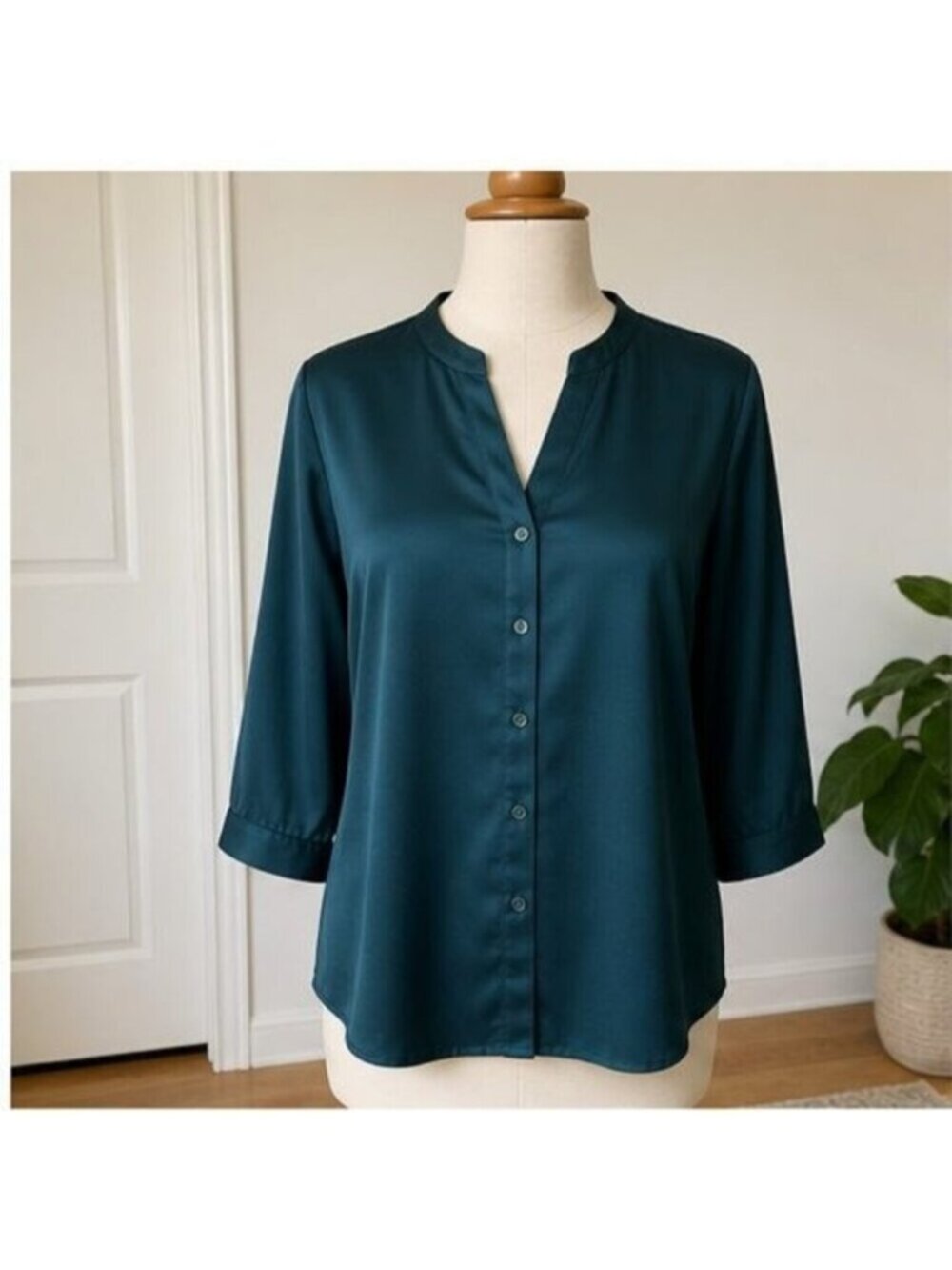 Teal Puff Sleeve Top